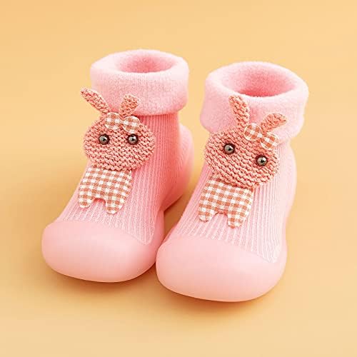 Обувки за деца със Специални Нужди, Деца, Малки Момчета и Момичета, Однотонная Топло Вязаная Каучукови Обувки с Мека