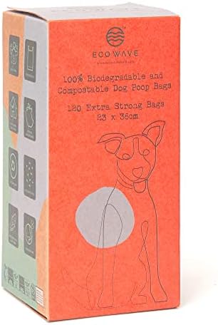 ECO WAVE Компостируемые торбички за кучешки екскременти на растителна основа за малки кучета, 120 Чанти, ASTM