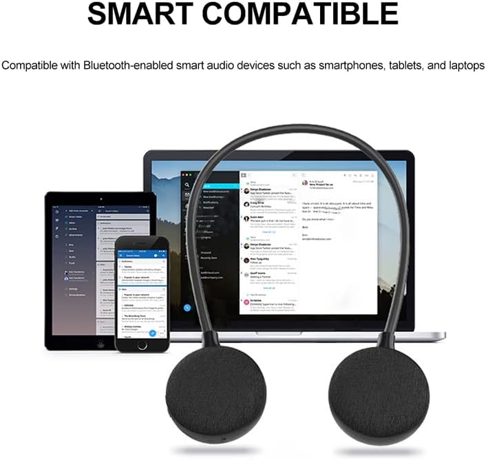 Bluetooth-Високоговорител с шейным каишка, Безжично хендсфри, Сменящи се на Говорител, Носен 3D Стерео Преносима Звукова