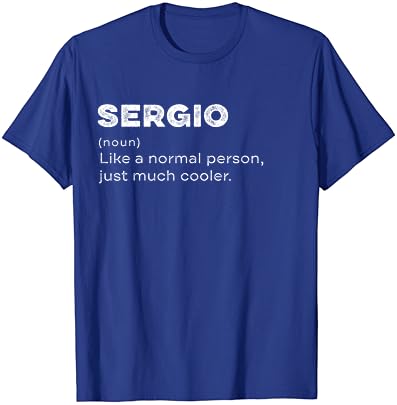 Мъжка тениска с Персонализирани Името на Серхио Definition, Забавна Тениска За Рожден Ден