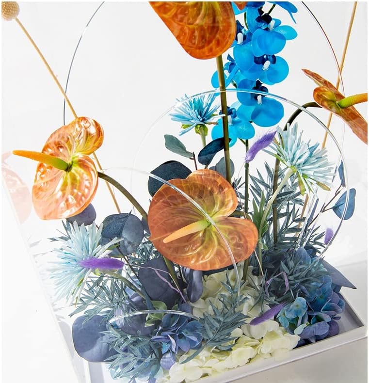 N/A Акрилна Фоторамка С Флорални Орнаменти, стая Оформление, декорация на дома (Цвят: A размер
