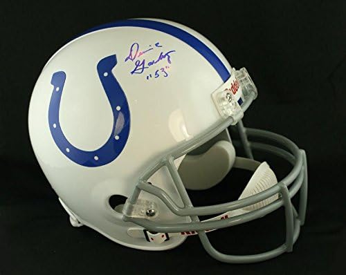 Денис Гаубатц ПОДПИСА Голям шлем Baltimore Colts F/S С АВТОГРАФ на PSA/DNA - Каски NFL с автограф