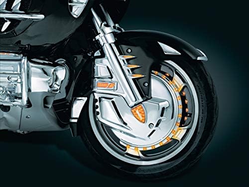 Аксесоар за мотоциклет Kuryakyn 7450 Accent: Предните капаци на ротора за мотоциклети на Honda GL1800 Gold Wing и F6B,