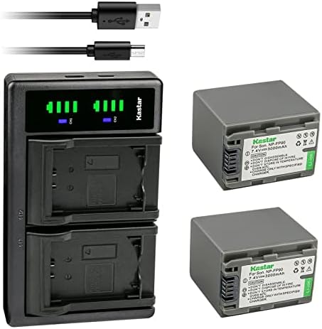 Зарядно устройство Kastar NP-FP90/FP91 LTD2 USB е Съвместимо с камера Sony DCR-HC46 DCR-HC65 DCR-HC85 DCR-HC94
