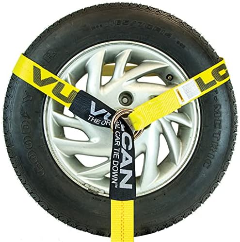 Връзване на колесната колички ВУЛКАН с универсален о-пръстен - В стил Ласо - 2 инча x 96 см - Класически Жълт - на