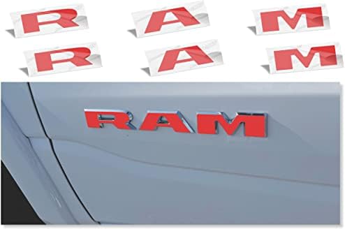 Отразяващи Концепцията 2019-2023 Режийни стикери с емблемата на вратата на RAM - (Цвят: отразяваща Червен)