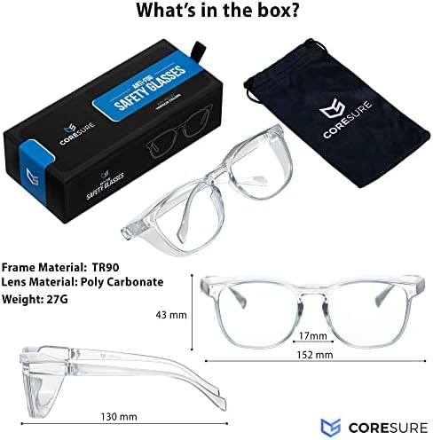 CORESURE Стилни Фарове за Защитни Очила зареден очила – Защитни очила за очите