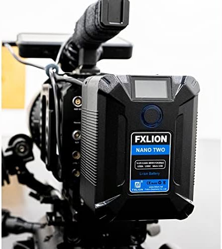 Батерия FXLION Nano с две V-образна лети елементи, 98 Wh (6800 mah) 14,8 В, Акумулаторна батерия за Преносим V-образен батерия с LCD екран, D-Tap, портове USB A и USB-C за видеокамера/монитор