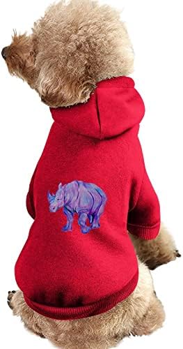 Дъгата Носорог Дрехи за Кучета Зимни Блузи за Домашни Любимци Меки и Топли Блузи за Малки до Средни Кучета