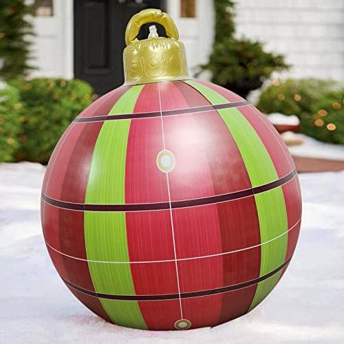 GONEBIN 24-Инчов Открит Коледен Надуваем Балон от PVC, Украсени с Гигантски Коледен Надуваеми Топка, Украшения