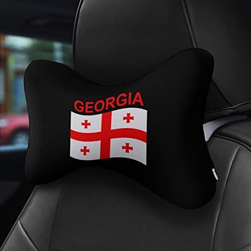 Автомобилната въздушна Възглавница за врата с флага на Грузия, 2 бр, Дишаща Възглавница За главата с останалите, Универсална Мека Възглавница За Подкрепа на Врата, ?