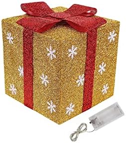 VEFSU Осветени Кутии Подарък На Закрито На Открито Коледна Украса за Коледната Елха на Верандата Домашно Събитие Рокля