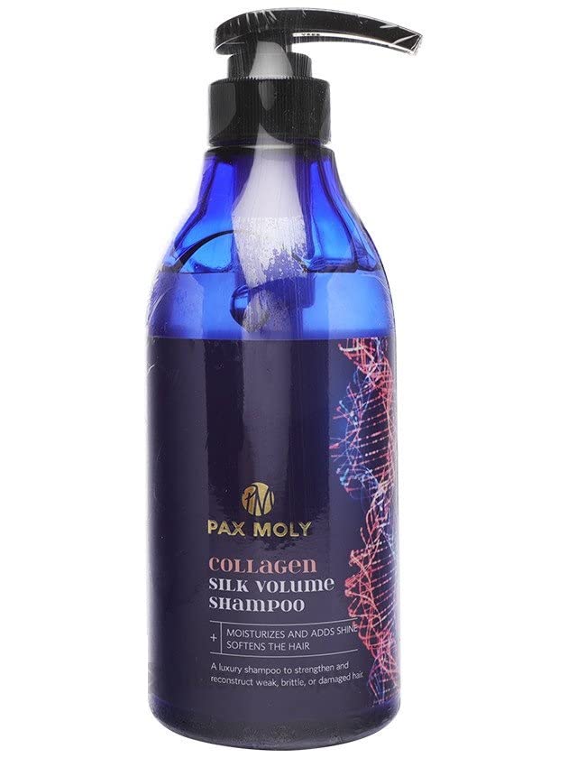 Pax рамка моли Collagen Silk Шампоан За Обем на Косата 500 МЛ Шампоан За коса С Колаген Нежно Почиства Кожата на главата