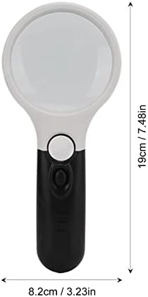 Лупа с лампа 3 led лампи акрил двойно оптични лещи нескользящие преносими ръчни увеличително стъкло ръчно увеличително