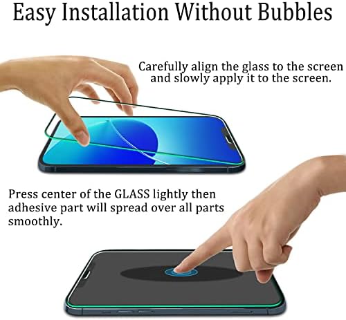 Защитно стъкло KATIN [2] от закалено стъкло за iPhone 12 Pro Max [6,7 инча] без мехурчета, твърдост 9H, лесен за инсталиране,
