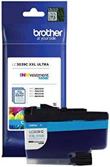 Brother Original LC3039C, Еднократно касета със синьо мастило със си ултра изход, Ресурс до 5000 страници, LC3039, Касета за презареждане на Dash