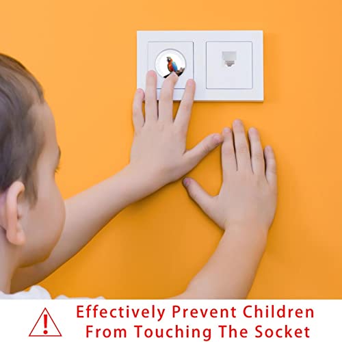 24 Опаковки на Защитени от деца Електрически Защитни Капачки За защита от деца Капачки За контакти с шарени Папагал