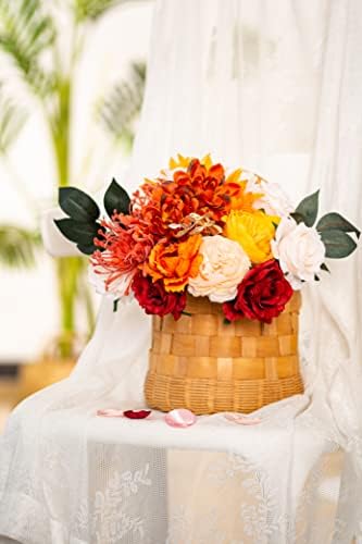 Луксозни Теракота Изкуствени Цветя Далия Брант Оранжеви Цветя Комбинации за направи си САМ Сватбени Букети Централните