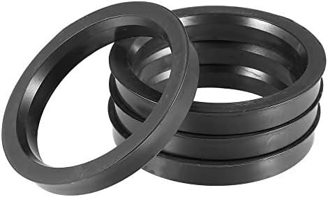 Универсални пръстени за центриране на автомобилни ступиц ACROPIX от 73,1 мм до 59,6 мм, Черно - Комплект от 4