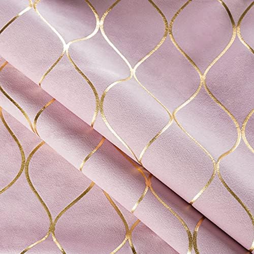 UINI 2 Опаковки Модерни Декоративни покрива възглавница, Калъфка от розово Златно фолио с Размер 20x20 Сантиметра, Калъфки за възглавници с Геометрични линии, Меки Кади