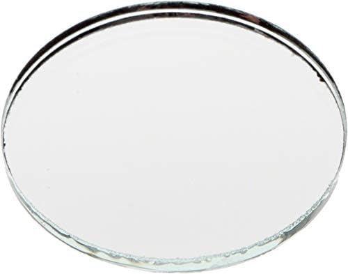 Кръгло огледало от 3 мм нескошенного стъкло Plymor, 1,5 x 1,5 инча (опаковка от 3 броя)