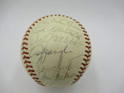 1969 Отбор на Чикаго Къбс Подписа Официален договор с бейзболен отбор NL Ърни Банкс и Рон Санто JSA COA - Бейзболни