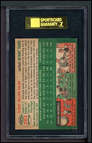 1954 Topps 201 Ел Калин Детройт Тайгърс (Бейзболна картичка) SGC SGC 4.00 Тайгърс