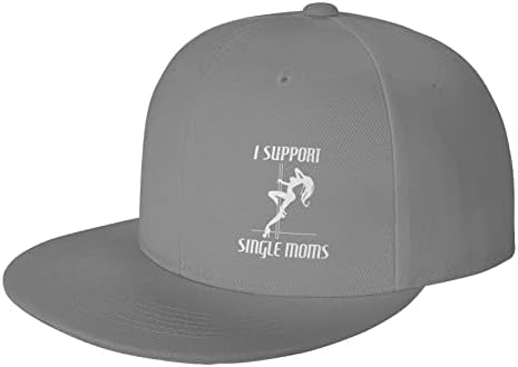fwoeqiz I-Support-Шапки за Майките-Майки С Плоски Полета, Регулируема Черна бейзболна шапка, Танцови Шапка на шофьор на камион