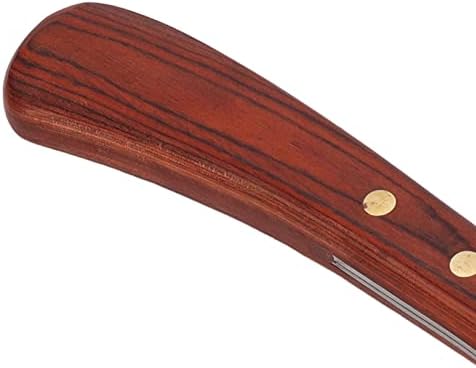 Нож за подрязване на копита CHICIRIS, Нож с две остриета за Подрязване на Копита с Дървена Дръжка, Инструмент за Изграждане