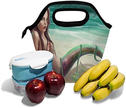 Чанта за обяд Vipsk за възрастни/мъже/жени/Деца, Зелена Кутия за обяд Русалка на плажа, Водоустойчива Чанта за Пикник на Открито,