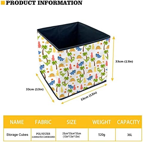 AFPANQZ Кутии за съхранение с Шарките на Кактус, Кубчета За Съхранение, 13x13x13, Сгъваеми Кутии За Съхранение, Контейнери, Кошчета-Организаторите