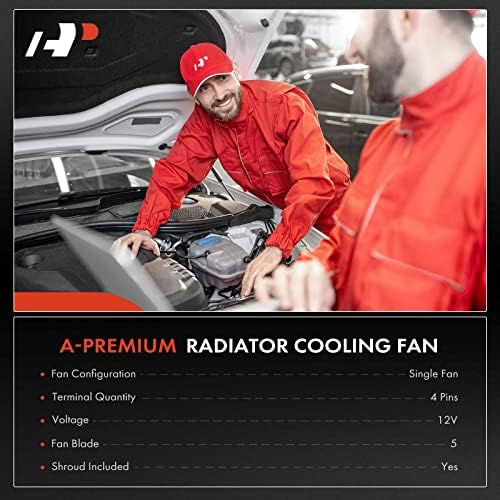 Вентилатор за охлаждане на радиатора на двигателя A-Premium в събирането, съвместим с Dodge Dart 2013 2014 2015 ,
