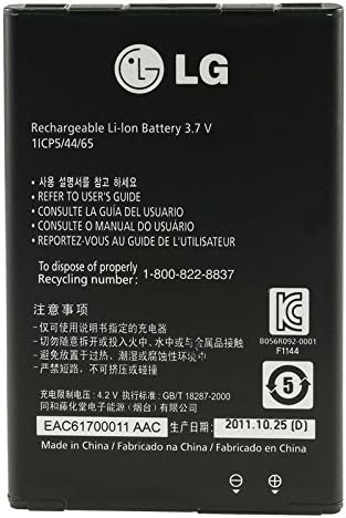 Оригинално OEM батерия LG LG EAC61679601/EAC61700012 BL-44JN с капацитет от 1500 mah за LG myTouch/E739/Marquee/VS700/Enlighten/Connect - Батерия - В търговията на дребно опаковка - Черна