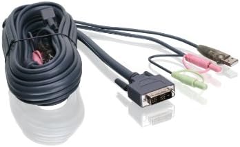 Кабел IOGEAR Single Link DVI-D, USB KVM, 10 фута, G2L7D03U