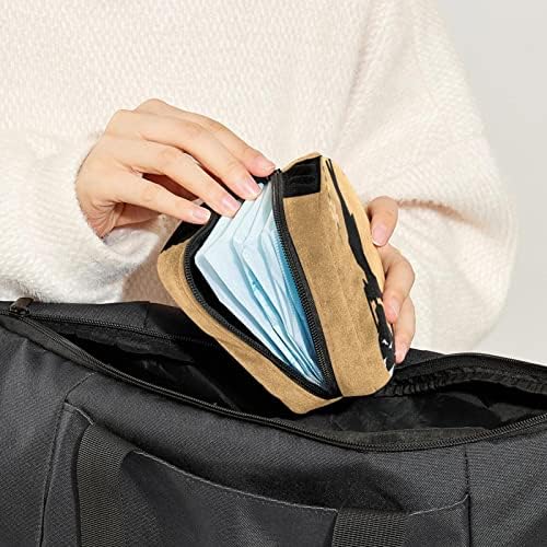 Чанта за съхранение на Хигиенни Кърпички, Преносими Многократна употреба Менструални Тампони джоб, Чанта за Съхранение на Тампони за Жени-Момичета, Художествена М