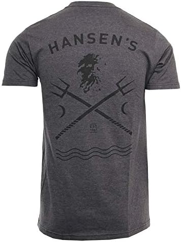 Мъжка тениска, за да сърфирате Hansen Surfboards Neptune, Къс ръкав, Памучен Тениска за сърфиране с кръгло деколте и графичен дизайн