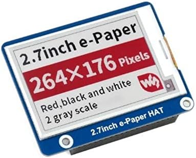 2,7-инчов дисплей E-Paper E-Ink HAT (B) за Raspberry Pi, 264 × 176 Пиксела, трицветна-червено / черно / бяло, интерфейс SPI