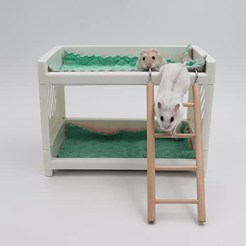 Двуетажно легло за малки животни с стълбите Двуетажно легло за морски Свинчета с 2 Възглавници, Убежище за малките