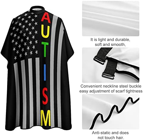 Пъзел с Ясното разбиране на Аутизма Флаг на САЩ Фризьорски салон Наметало Професионален Престилка За Подстригване