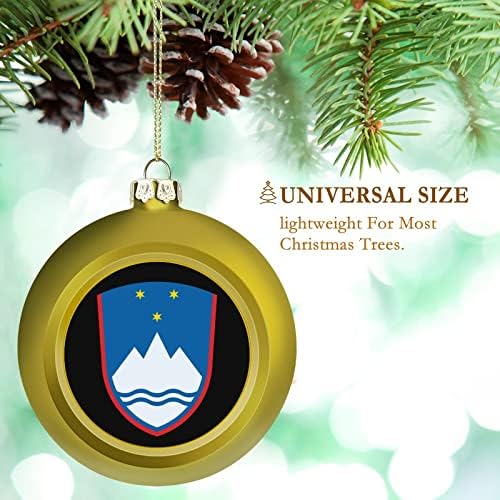 Герб Словения Коледни топки за Украса Небьющийся за Висящи украшения на Коледна елха