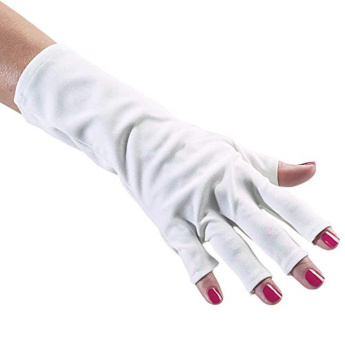 Ръкавици ForPro Anti-UV, Бели, Защитни ръкавици за UV-лампи за Втвърдяване на ноктите, 1 Чифт