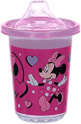 Комплект за вечеря с Мини Маус, кутия с купа, купата и тренировъчна чаша без разлив, За деца - Сладък и забавен Комплект пластмасови прибори Disney Baby, не съдържа Бисфен?