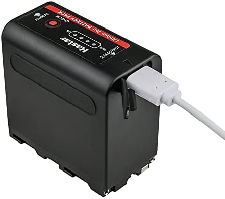Батерия Kastar NP-F980EXP в 1 опаковка и двойно-бързо зарядно устройство CH04, съвместим с камера Sony HXR-MC2000