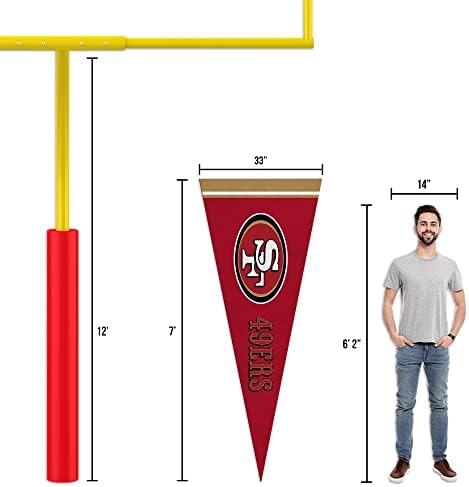 Футболен вимпел NFL Рико Industries Сан Франциско 49ерс от Мек филц - Лесно да се мотае - Начало декор (зала за игри, Мъжки пещера, Спалня)