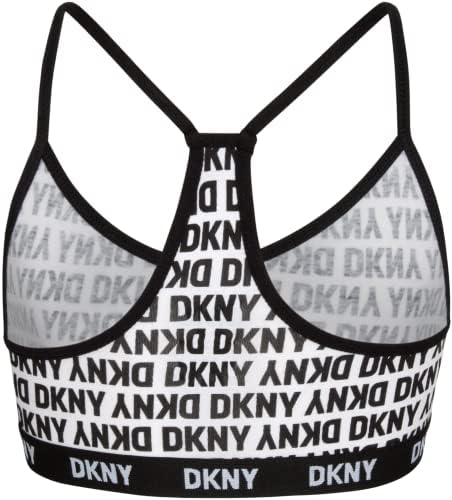 Тренировъчен сутиен за момичета DKNY – 4 опаковки Еластичен памук сутиен без банели на бретелях (6-16)