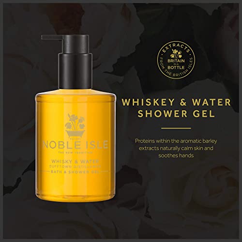 Уиски Noble Isle с вода за вана и душ Гел | Луксозно Мъжко средство за измиване на тялото с изискан Британски Ароматни