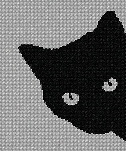 комплект за бродиране pepita: Котка Зад ъгъла, 7 x 8