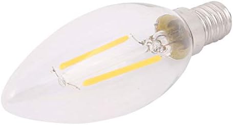 Aexit AC 220V Осветителни тела и елементи за управление 2W C35 LED Лампа с нажежаема жичка с регулируема яркост E14-Топло Бяло