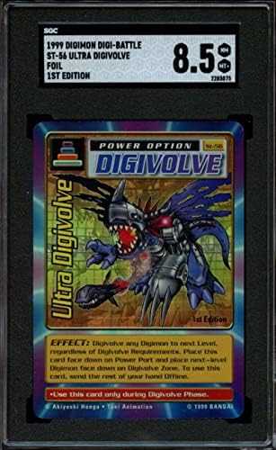 Фолио Ultra Digivolve 1st Edition SGC 8,5 NM-MT + 1999 Digimon Digi-Битката #ST-56