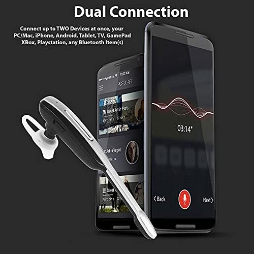 Слушалки TEK STYZ, Съвместима с wi-fi ухо Motorola Edge 20 Pro in Ear Bluetooth с шумопотискане (Бял /Златен)